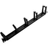 Cable organizer 19" 1U 5 rings, metal + plastic case Voltronic (20025)