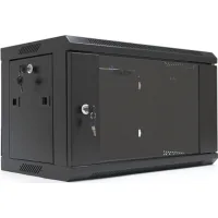 Wall cabinet Merlion 6U 19" 600*350*367 (W*D*H) mm, black (MI3-6306 / 36527)