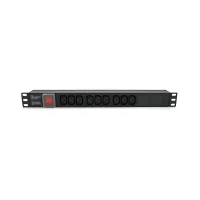 Силовий блок 19" 9 розеток С13, без кабеля, вимикач, метал. корпус Voltronic (PPX9PDUGR)