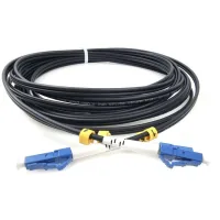 Optical patch cord LC/UPC-LC/UPC, Multimode (50/125, OM3), LSZH, Duplex, Black, 5m Eserver (ES-LC-LC/UPC-5-MM-D)