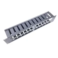Кабельний організатор 19" 2U з кришкою SN (80мм) - 9005 Eserver (КР-012.2U.19)