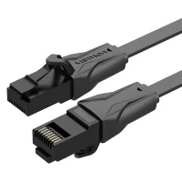 Patch cord 0.75 m, UTP cat 6 RJ-45 black Vention (IBABE)