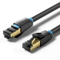 Patch cord 3m, S/FTP cat 8 RJ-45 black Vention (IKABI)