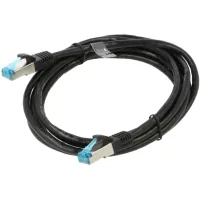 Патч-корд 2м, FTP cat 5e RJ-45 black Vention (VAP-B05-B200)