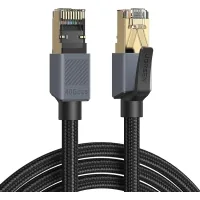 Патч-корд 1m F/FTP cat 8 RJ-45 black 40Gbps 2000MHz Ugreen (95932)