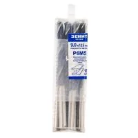 Drill Zenit "PROFI" P6M5 for metal 9.0x125 mm (10 pcs) (30200090)