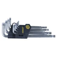 Sigma key set TORX 9pcs T10-T50mm CrV, medium with hole (4022221)