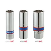 Socket head KING TONY 1/2" candle 21 mm 12-sided with rubber (463021R)