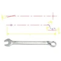 KING TONY 45 degree 9 mm angled spanner (1063-09)