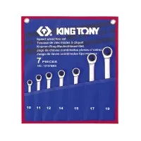 KING TONY wrench combined with ratchet 7 pcs., 10-19 mm (12107MRN)