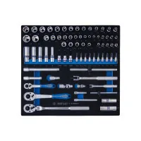 Set of tools KING TONY 1/2" 75 pcs. hexagonal (9-5575MRV02)