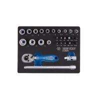 Set of tools KING TONY 29 pcs. with lure (9-2528MRV)