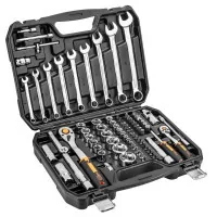 Neo Tools 82-piece tool set, 1/2", 1/4", CrV, case (10-059)