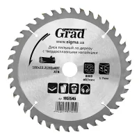 Saw disc Grad for wood with carbide tips Ø180×22.2(20)×40T, 8000rpm GRAD (1957545) (1957545)