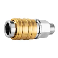 Connector for hose Neo Tools quick-release coupling pneumatic, 1/4", 16bar, stainless steel, brass (12-635)