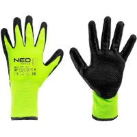 Neo Tools insulated protective gloves, latex coating, polyester, grade 8, green and black (97-613-8)