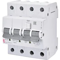 Differential circuit breaker ETI KZS-4M 3p+N C 32/0.03 type AC (6kA)