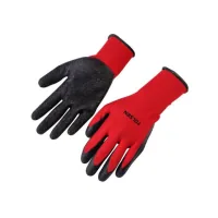 Protective gloves Tolsen polyester with latex coating red L (9) (45512)