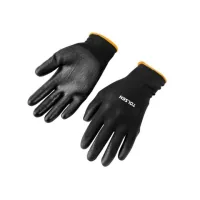 Protective gloves Tolsen polyester with PU coating black L (9) (45506)