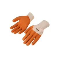 Tolsen protective work gloves with latex coating orange XXL (11) (45306)