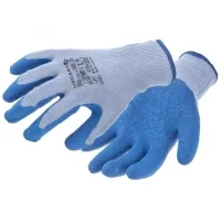 Protective gloves Hoegert DILL HT5K752-10 with latex coating light gray, 10 (HT5K752-10)