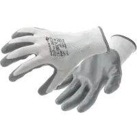 Hoegert Protective Gloves HT5K754-10, GLAN, Nitrile Coating, Light Gray, 10, 5 Pairs (HT5K754-10 5)