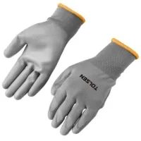 Protective gloves Tolsen polyester with PU coating gray XL (10) (45504)