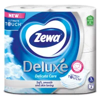 Toilet paper Zewa Deluxe white 3 layers 4 rolls (7322540313369)