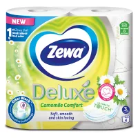 Toilet paper Zewa Deluxe Chamomile 3 layers 4 rolls (7322540060133)