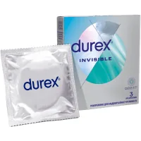 Condoms Durex Invisible latex with silicone lubricant ultra-thin 3 pcs. (5052197049589)
