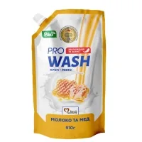 Рідке мило Pro Wash Молоко та мед Дой-пак 910 г (4823128001126)