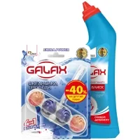 Set of household chemicals Galax das Power Clean For cleaning the toilet Ultra shine 750 g + Toilet block Ocean 55 g (9200000987528)