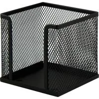 Cube stand for letters and papers Buromax 10x10x10 cm, wire mesh, black (BM.6215-01)