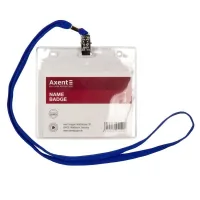 Badge Axent horizontal 11.6*9.2cm, string, clear (4504-А)