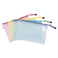 Axent zipped folder A4, transparent, assorted colors (1406-00-А)