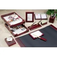 Bestar DIRECT 10 desktop set, mahogany wood (0259XDU)