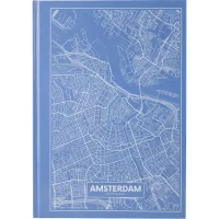 Office book Axent Maps Amsterdam A4 in hard cover 96 sheets per cell (8422-507-A)
