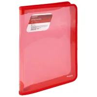 Axent zipper folder A4 550 micron Transparent Red (1801-24-A)