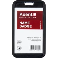 Badge Axent cover SoftTouch matte, 54x85mm, black (4550V-01-A)
