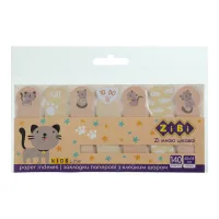 Sticker-bookmark ZiBi paper Gray Cat with an adhesive layer 68x20 mm 7 x 20 sheets (ZB.15103)
