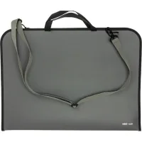 Folder - briefcase Cool For School A3 plastic with zipper, gray (CF30006)