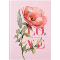 Notebook Axent Love A5, 96 sheets, cell, hard cover (8459-6-A)