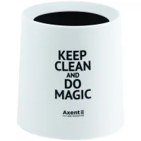 Axent Paper Basket Desktop Waste Bin, Round, White (2131-21-A)