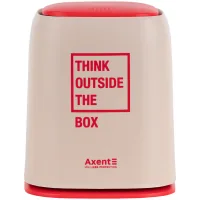 Axent Paper Basket Desktop Waste Container, Rectangular, Peach (2133-42-A)
