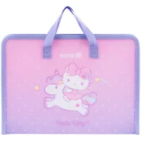 Folder - Kite briefcase with zipper A4 Hello Kitty, 1 compartment (HK25-202-1)