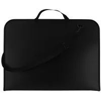 Folder - briefcase Maxi A3 plastic with zipper, black (MX30004)