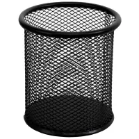 Stand for pens H-Tone round metal, 9 x 10 cm, black (JJ41205)
