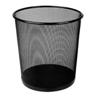 Paper basket H-Tone round metal 23.5 x 27 cm, black (JJ41222)