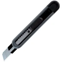 Axent stationery knife 18 mm, metal guides, black (6606-A)