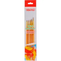 Maxi painting brush set for decoration 5 pcs synthetic pile, round (MX60889)
